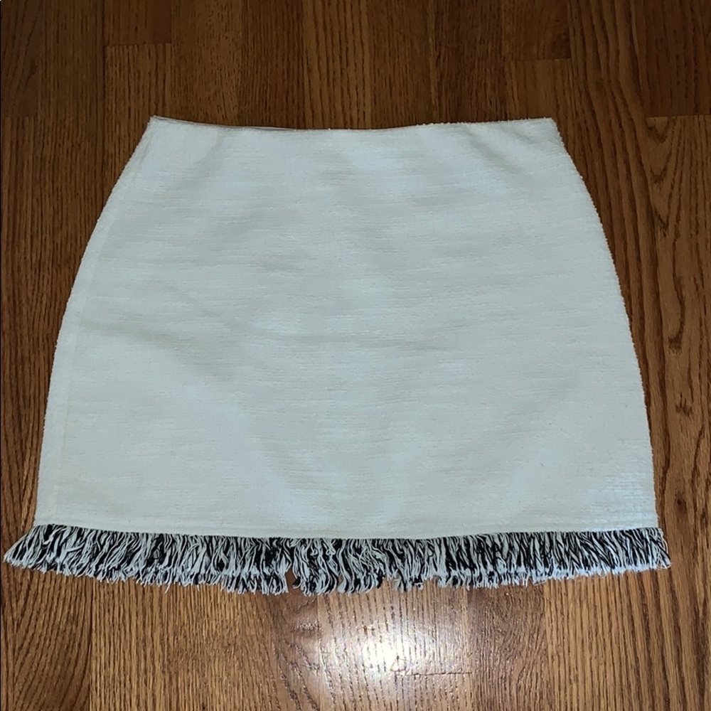 Zara white Mini skirt with fringe